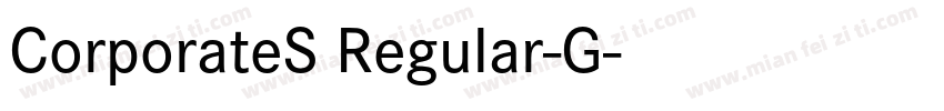 CorporateS Regular-G字体转换